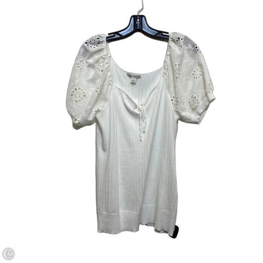Top Short Sleeve By Cato In Cream, Size: Xl