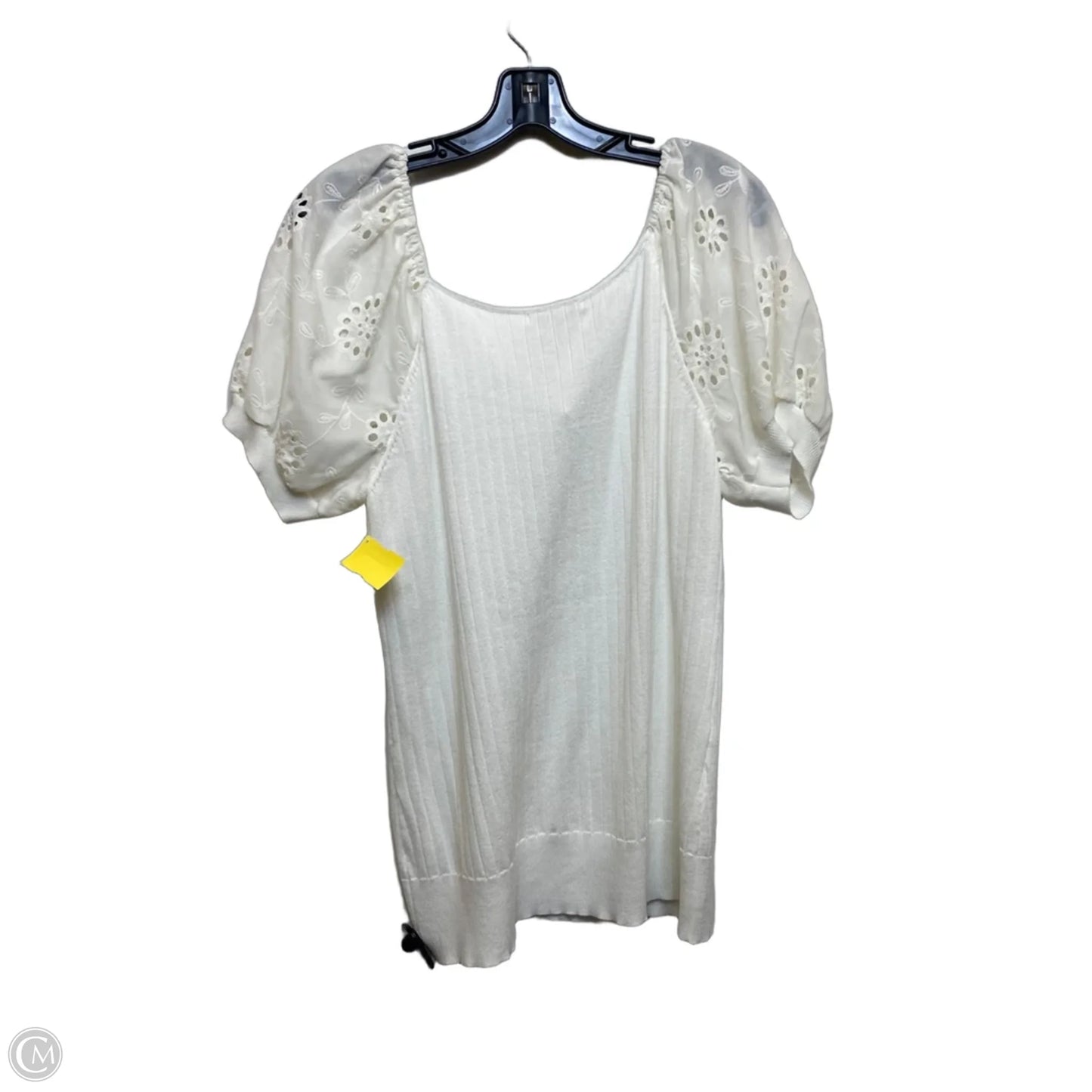 Top Short Sleeve By Cato In Cream, Size: Xl
