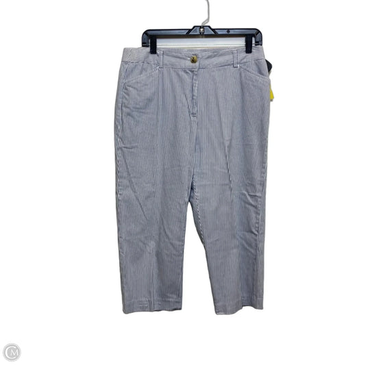 Pants Cropped By Kim Rogers In Blue & White, Size: 12
