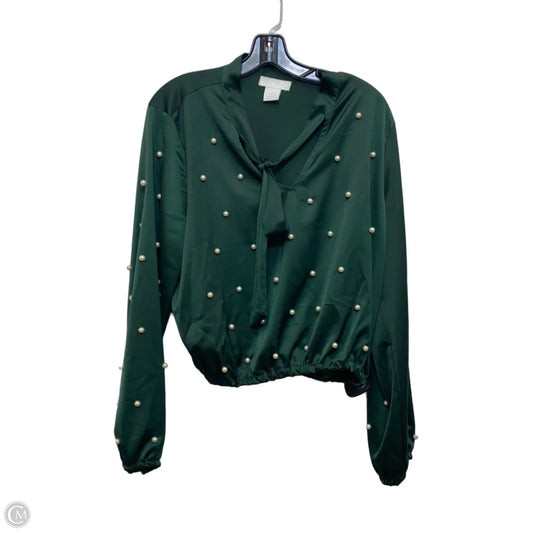 Top Long Sleeve By Life In Green, Size: Xl