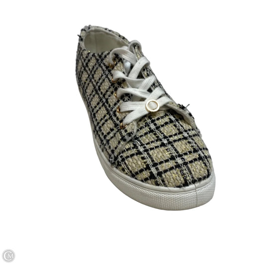 Shoes Sneakers By Cato In Black & Cream, Size: 9