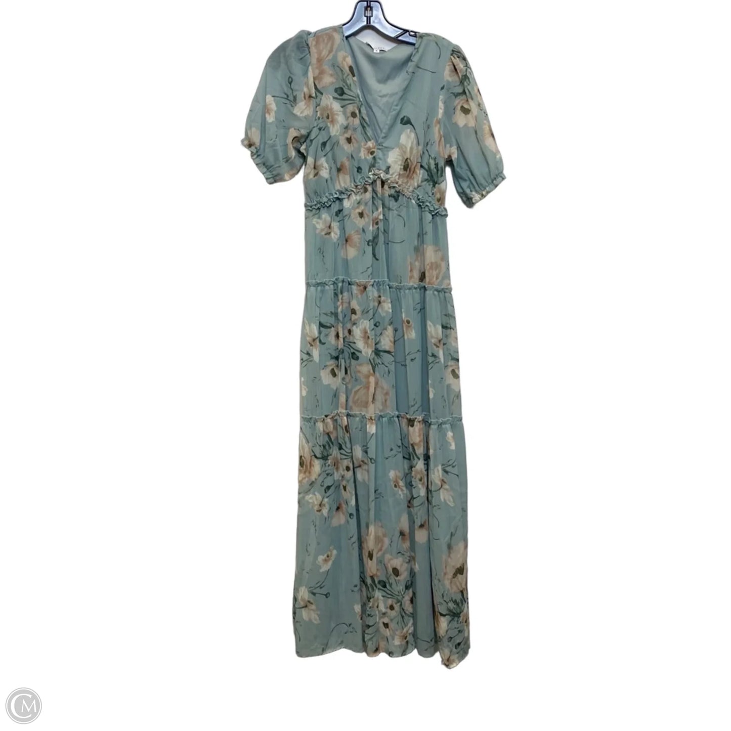 Dress Casual Maxi By Baltic Born In Cream & Green, Size: S