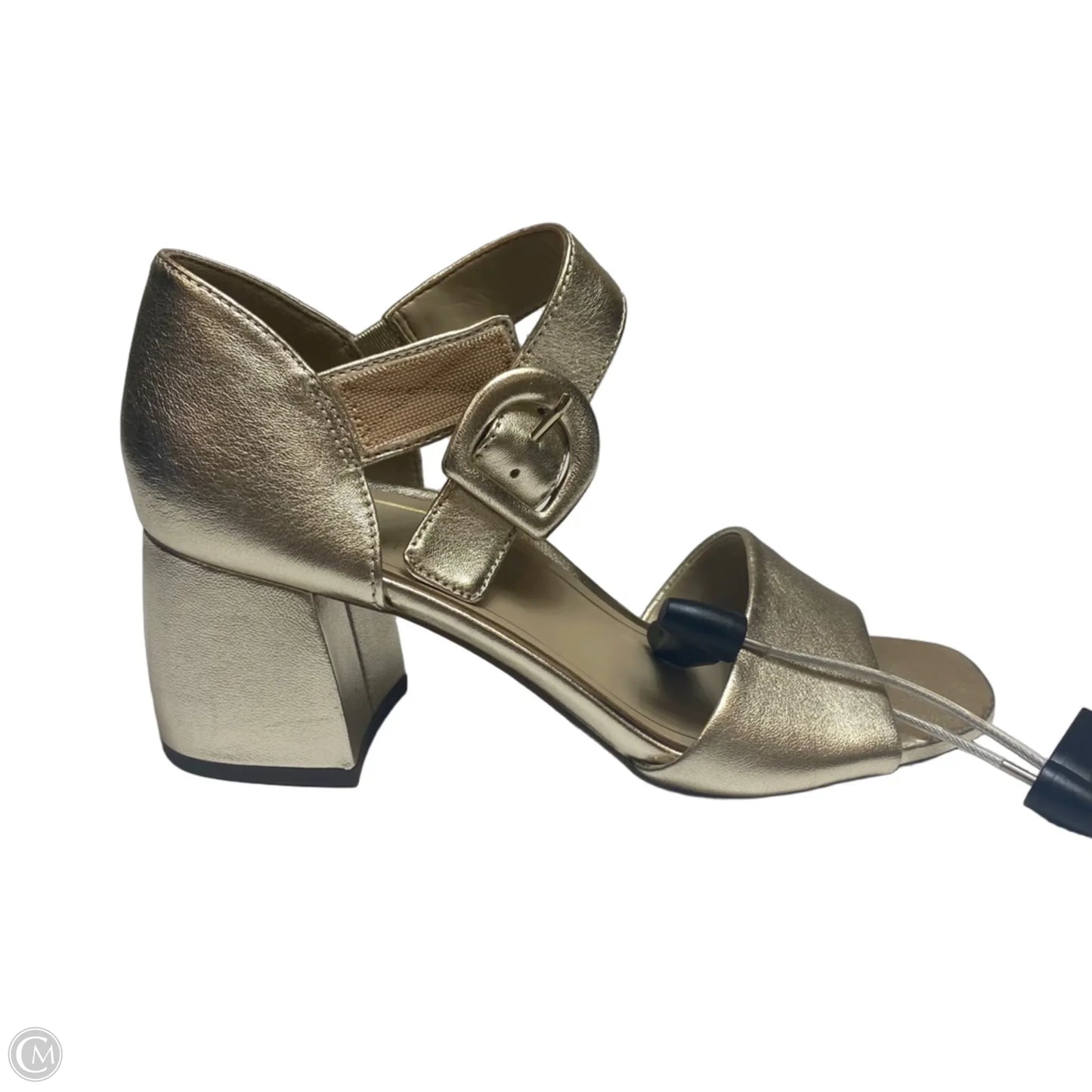 Sandals Heels Block By Vionic In Gold, Size: 7