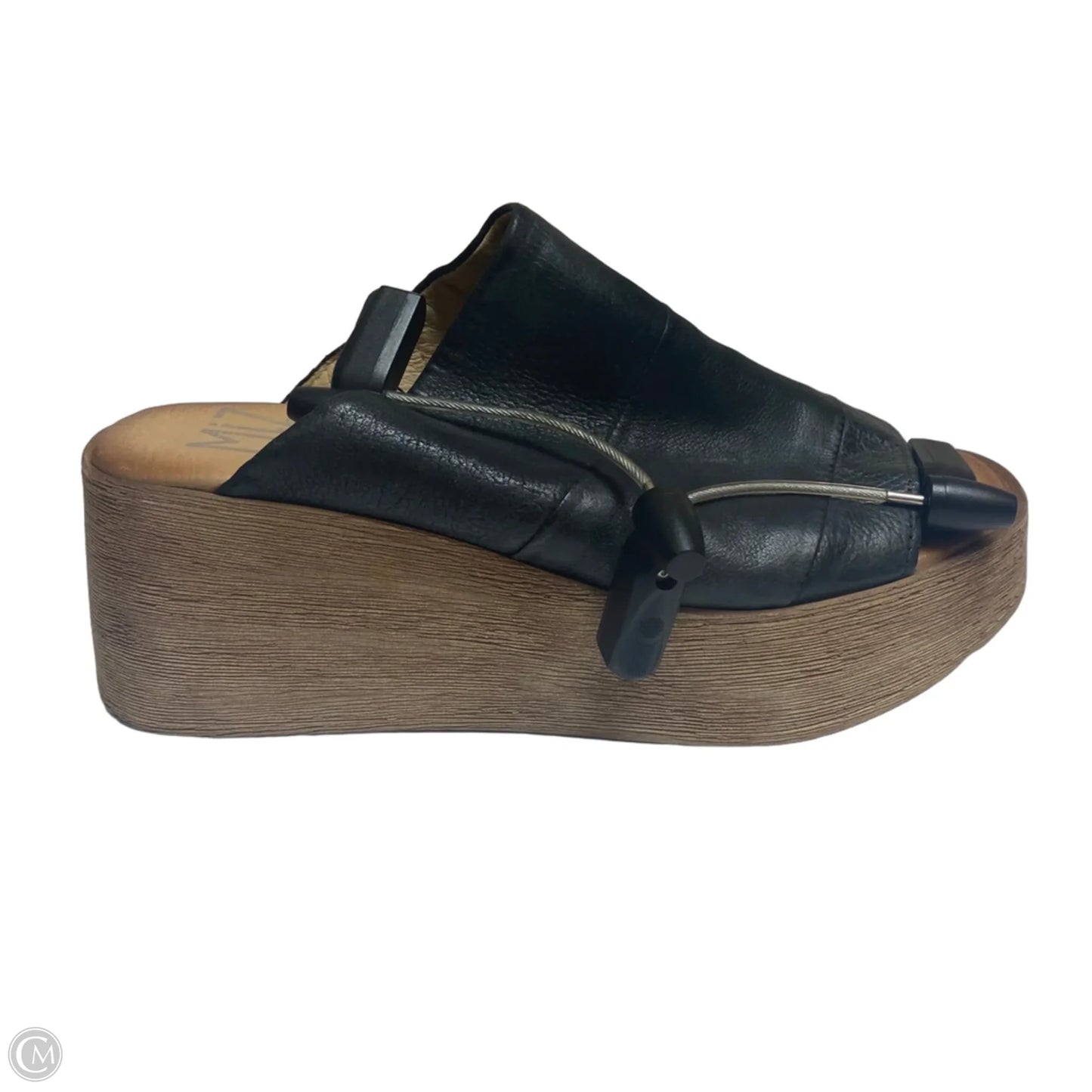 Sandals Heels Wedge By Miz Mooz In Black, Size: 6.5