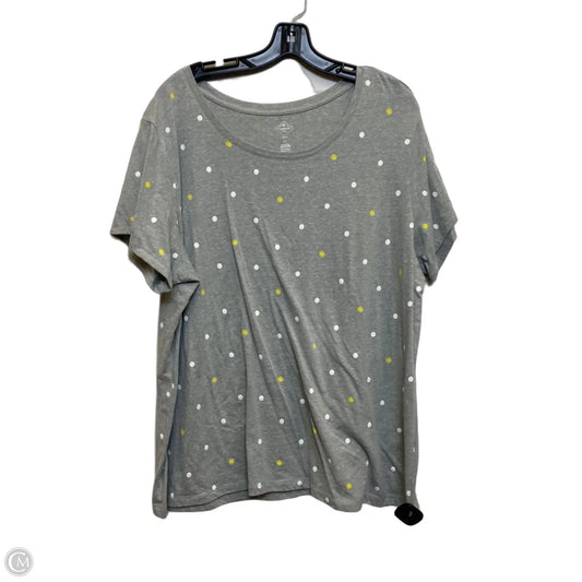 Top Short Sleeve Basic By St Johns Bay In Grey, Size: 2x