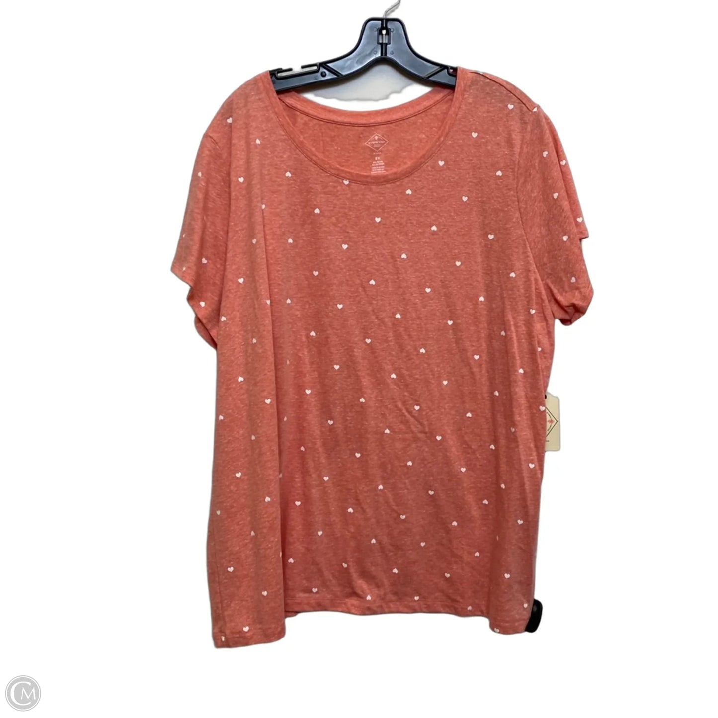 Top Short Sleeve Basic By St Johns Bay In Red, Size: 2x