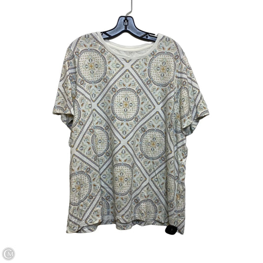 Top Short Sleeve By Lands End In Cream, Size: 2x