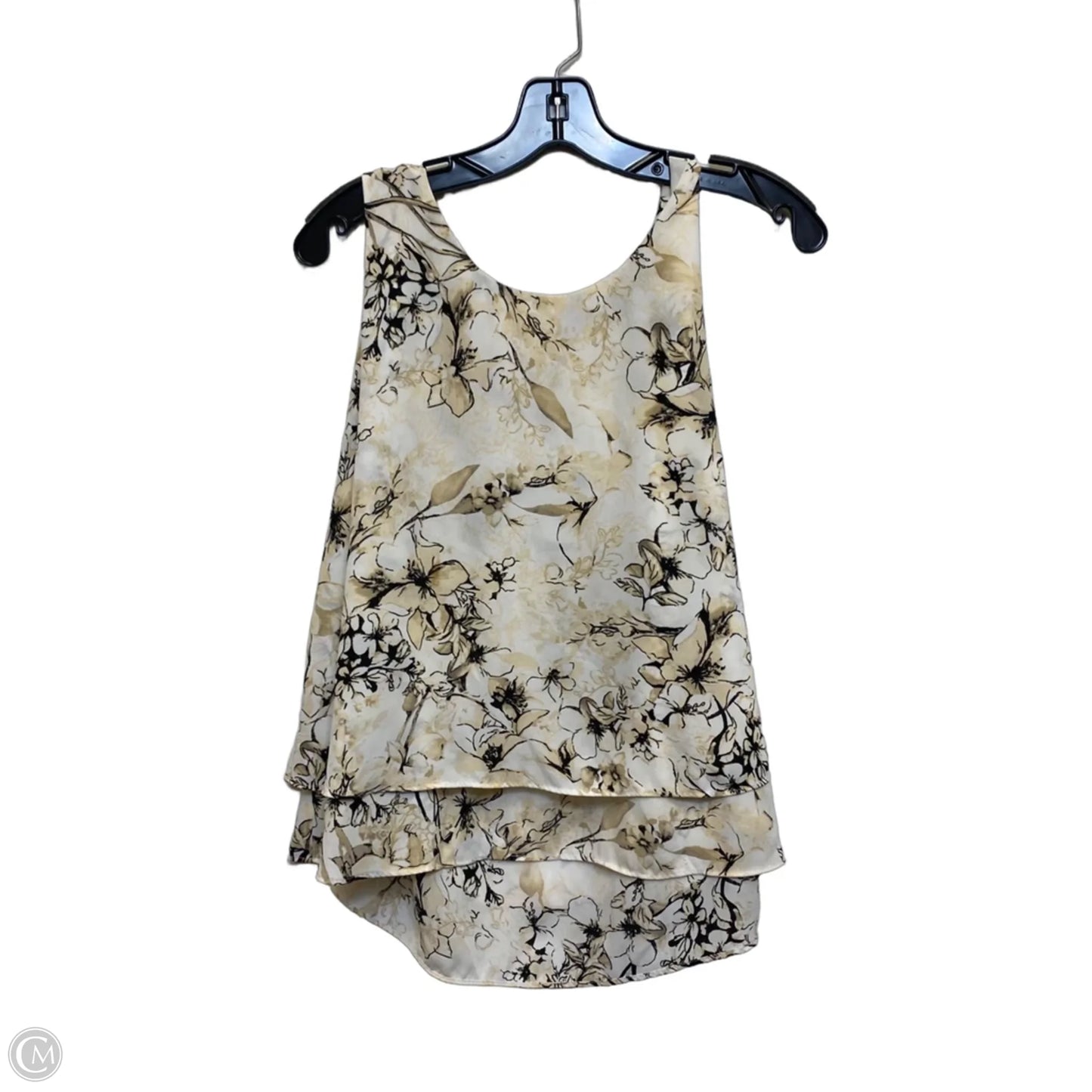 Top Sleeveless By White House Black Market In Tan & White, Size: M