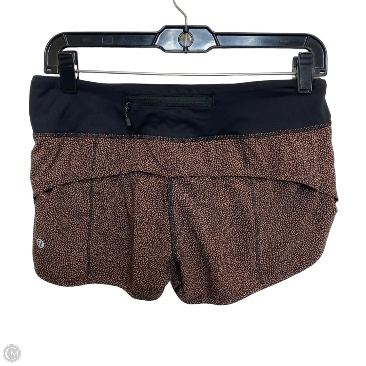 Athletic Shorts By Lululemon In Black & Brown, Size: S