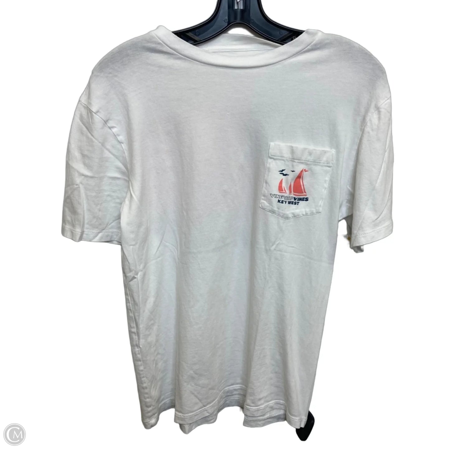 Top Short Sleeve Designer By Vineyard Vines In White, Size: S