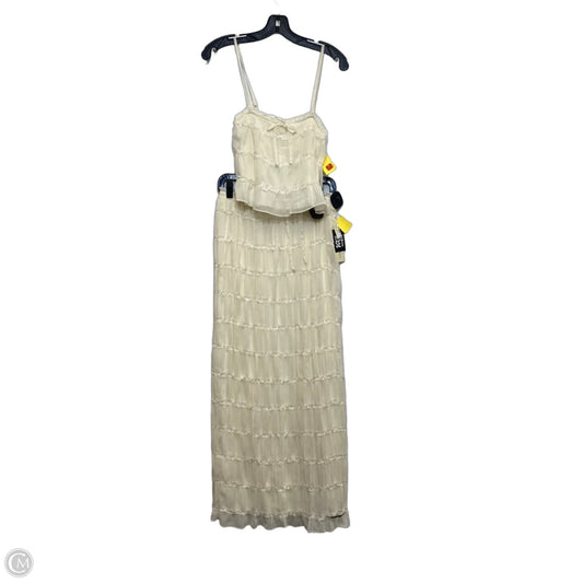 Skirt Set 2pc By Thirty Thirty In Cream, Size: M