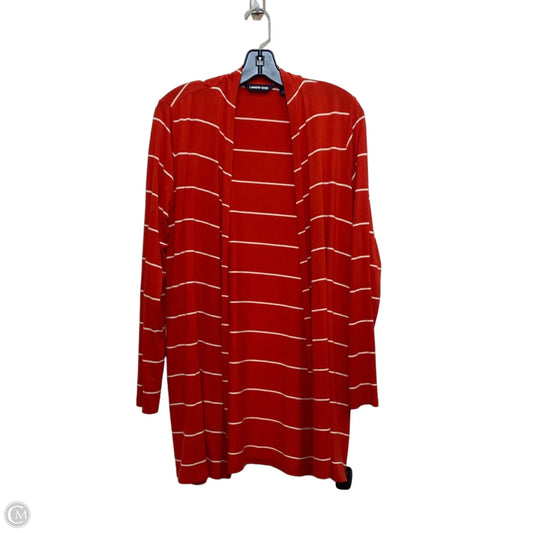 Cardigan By Lands End In Red & White, Size: S