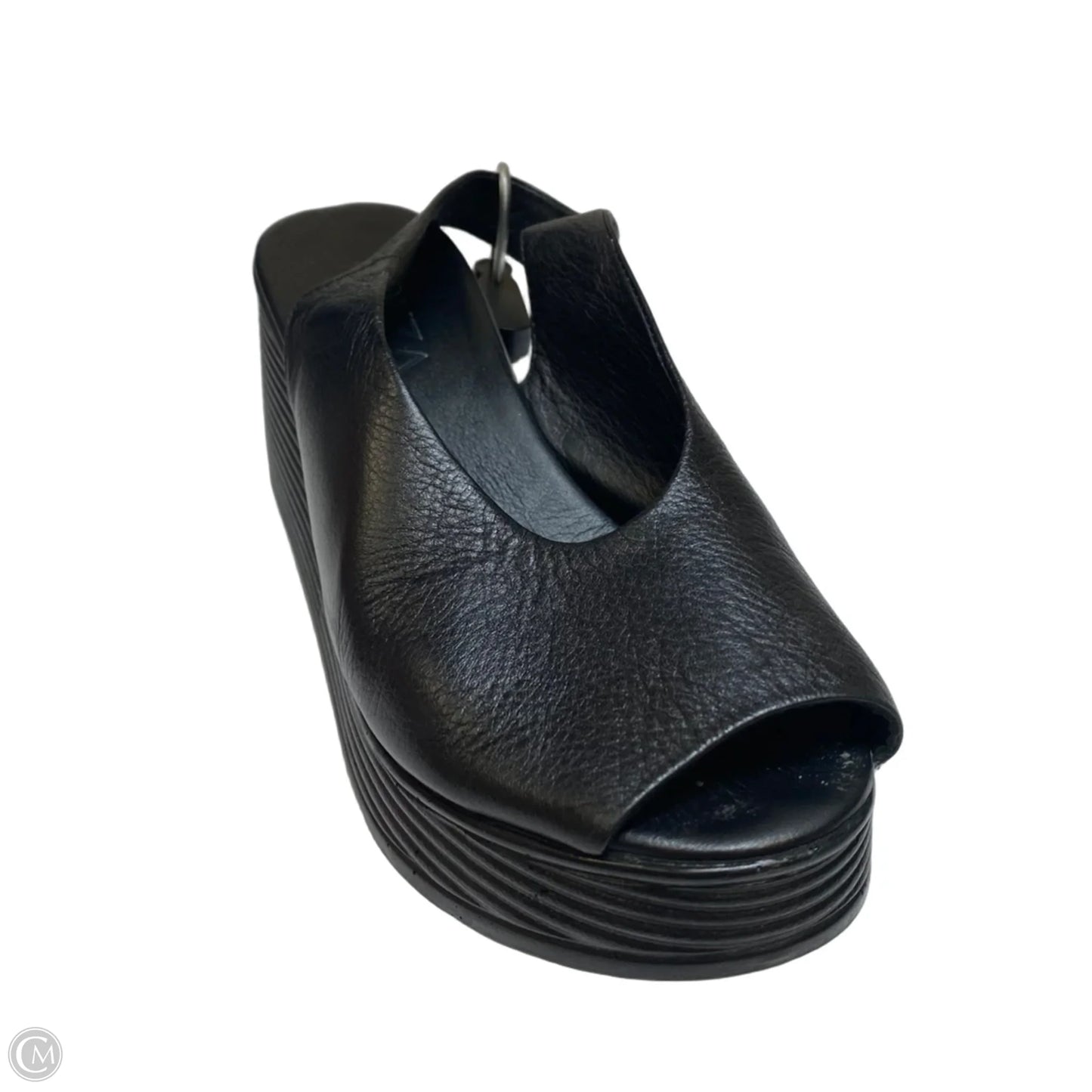 Sandals Heels Wedge By Lonza In Black, Size: 8.5