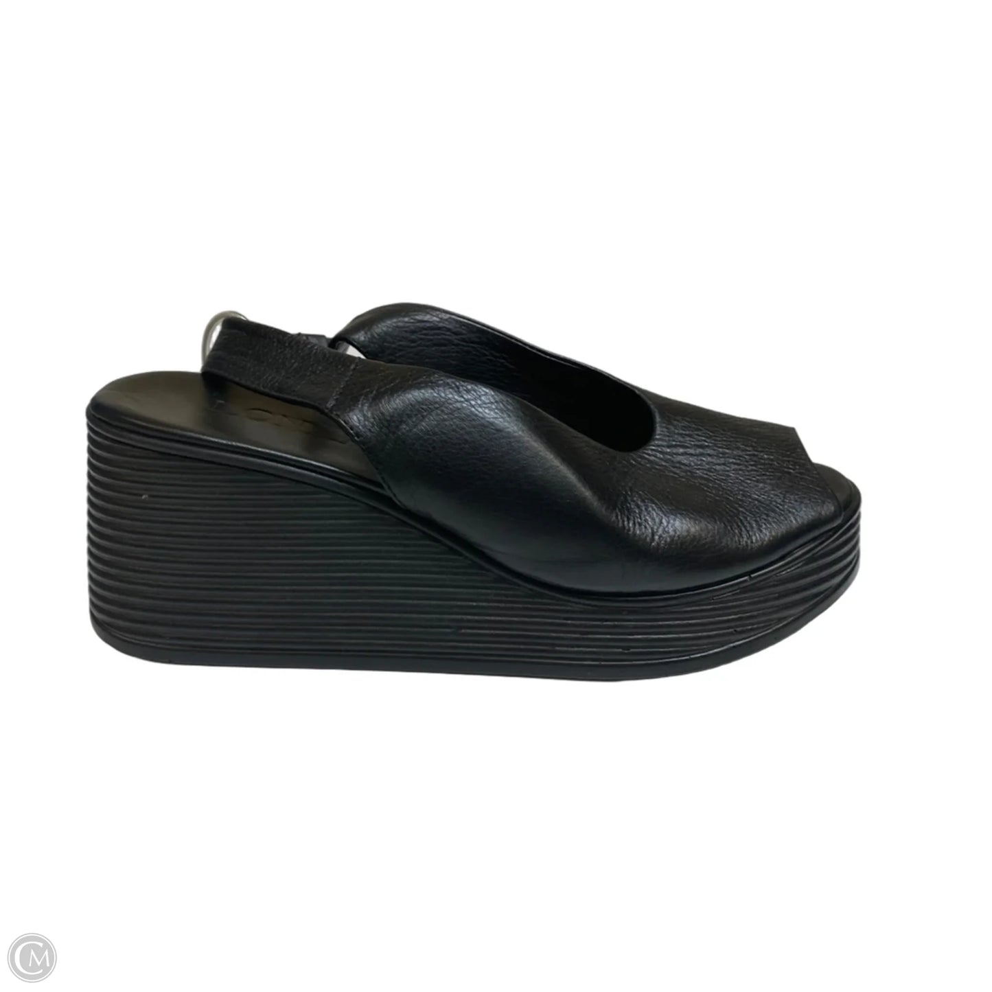 Sandals Heels Wedge By Lonza In Black, Size: 8.5