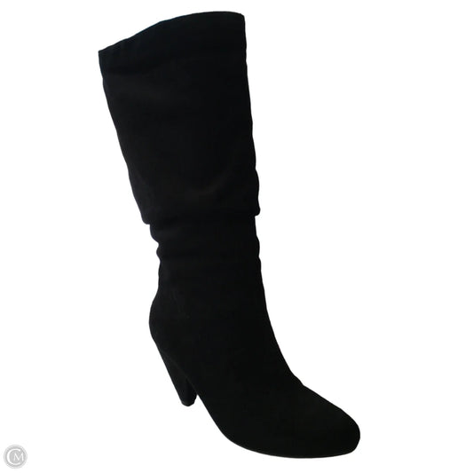 Boots Mid-calf Heels By Cato In Black, Size: 8