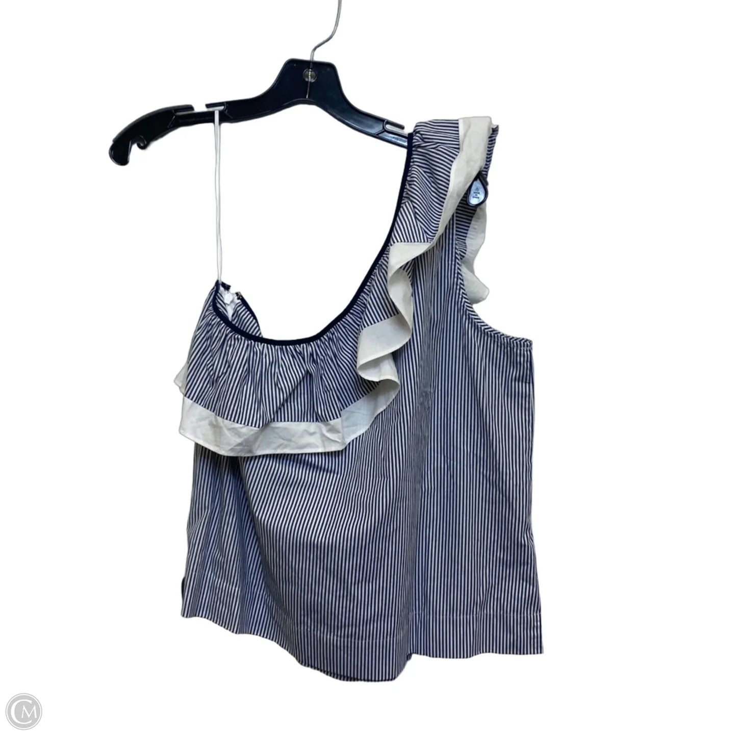 Top Sleeveless By J. Crew In Blue & White, Size: L