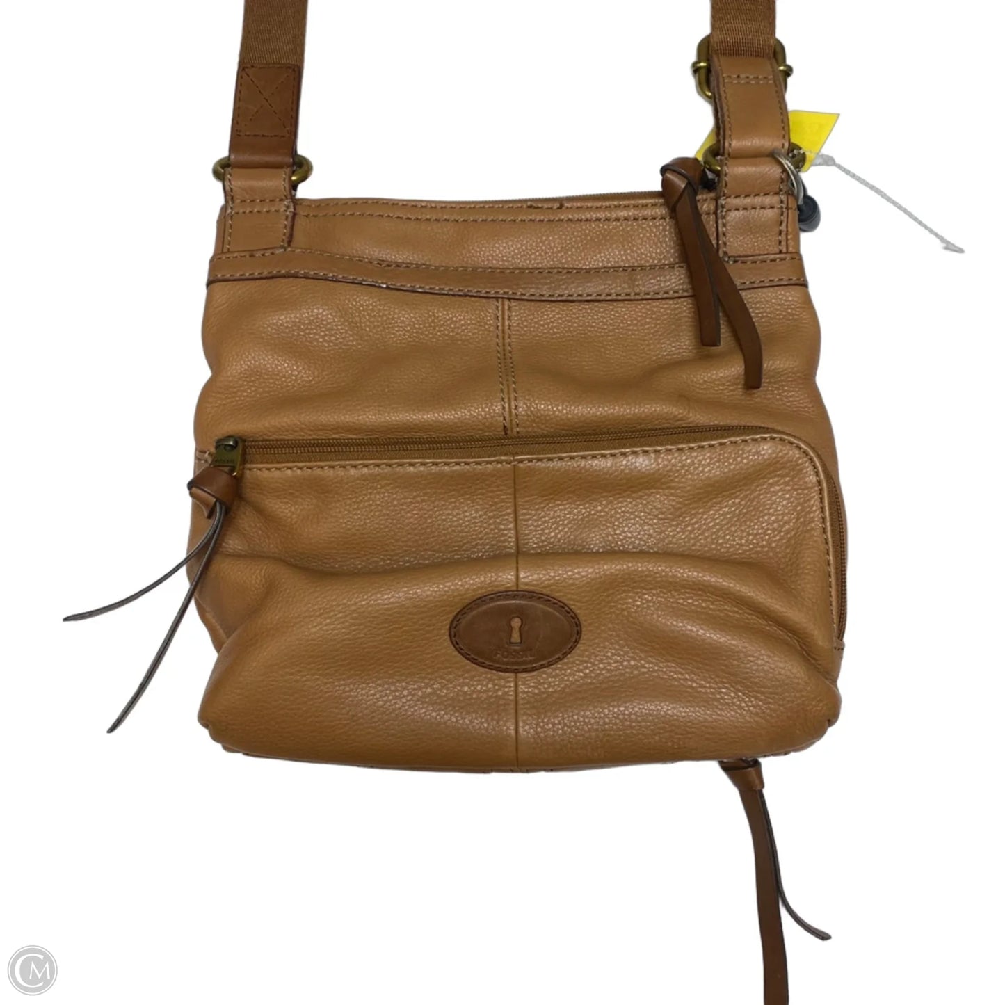 Crossbody Leather By Fossil, Size: Medium