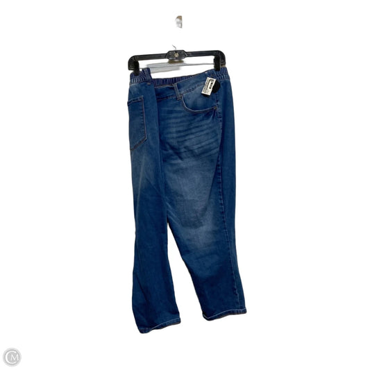 Jeans Cropped By Terra & Sky In Blue Denim, Size: 2x