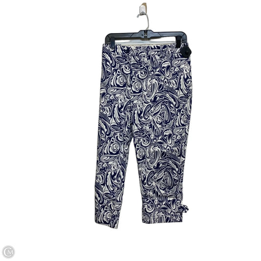 Pants Cropped By Talbots In Blue & White, Size: 14p