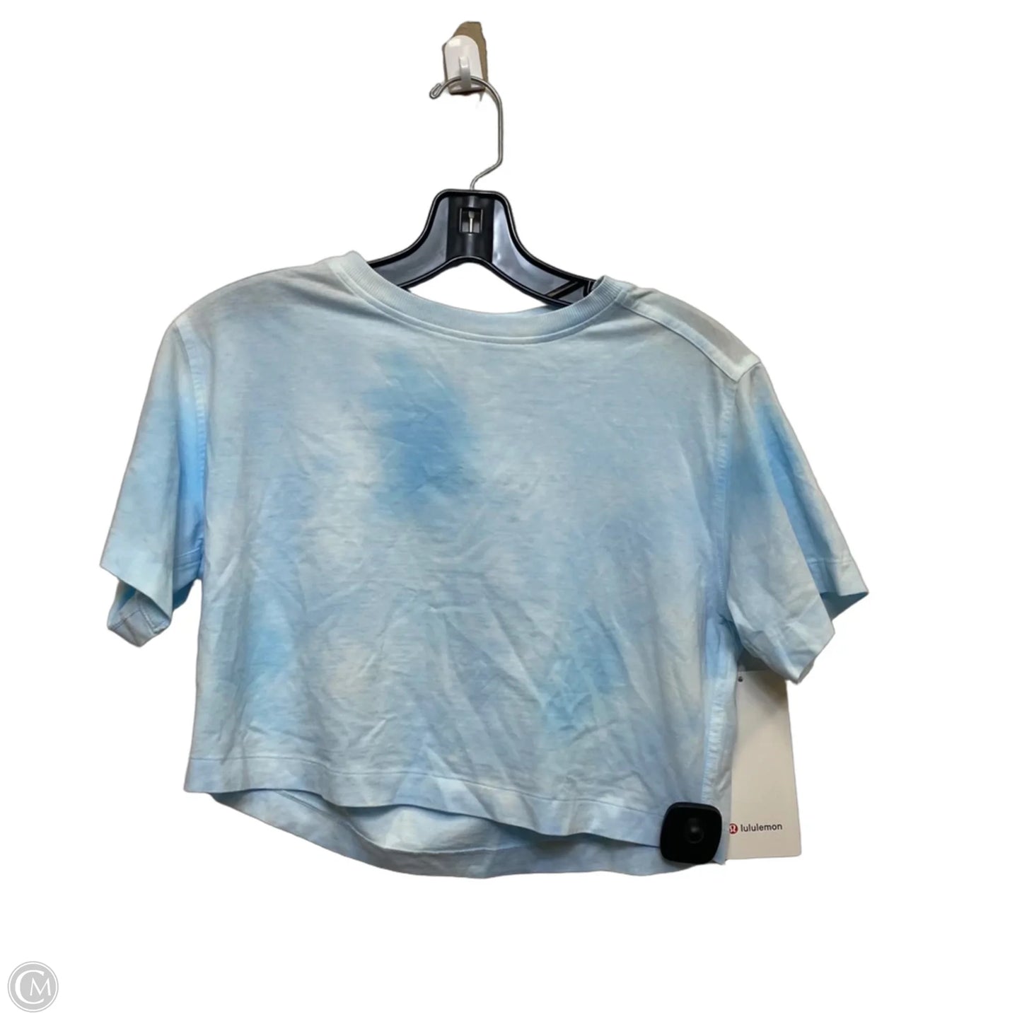 Athletic Top Short Sleeve Designer By Lululemon In Blue, Size: Xxs