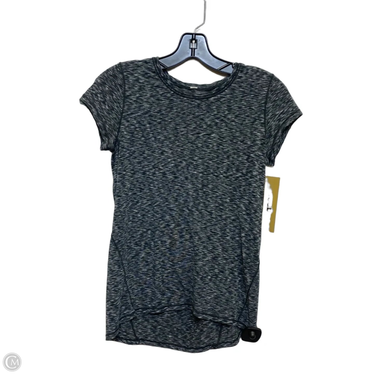 Athletic Top Short Sleeve Designer By Lululemon In Grey, Size: S
