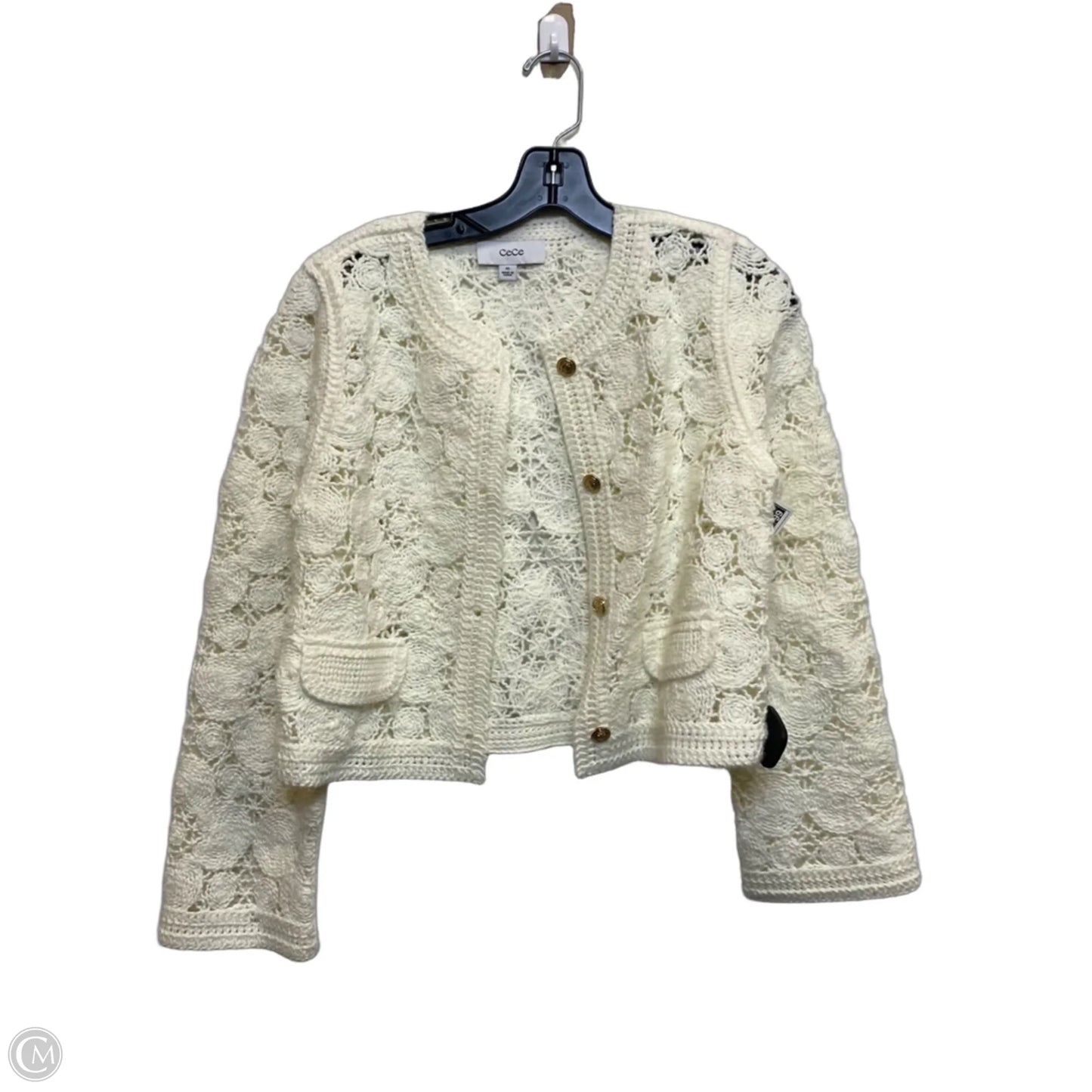 Sweater Cardigan By Cece In Cream, Size: Xs
