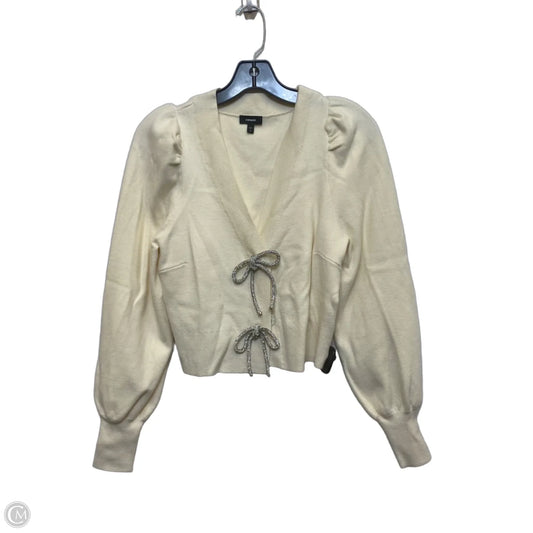 Sweater Cardigan By Express In Cream, Size: Xs