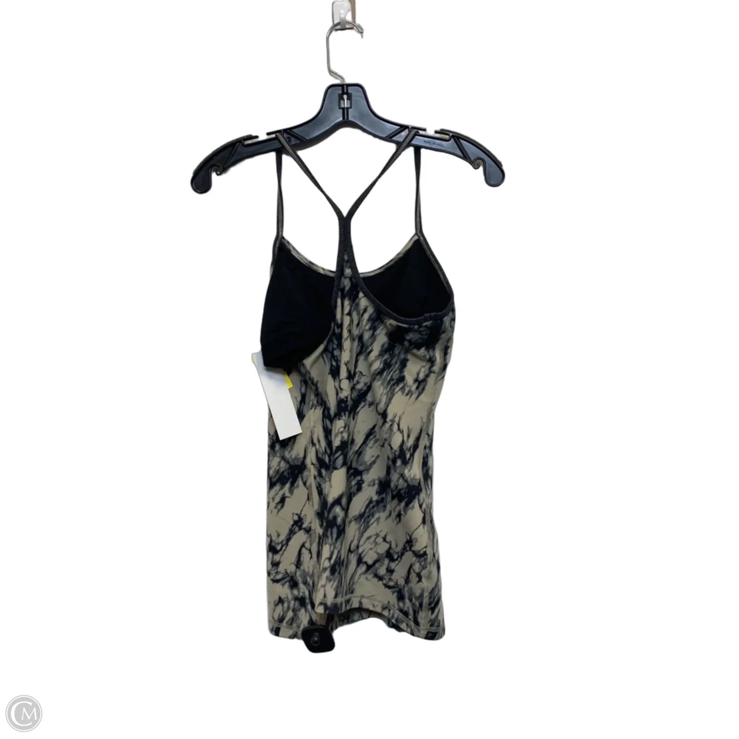 Athletic Tank Top Designer By Lululemon In Black & Tan, Size: M