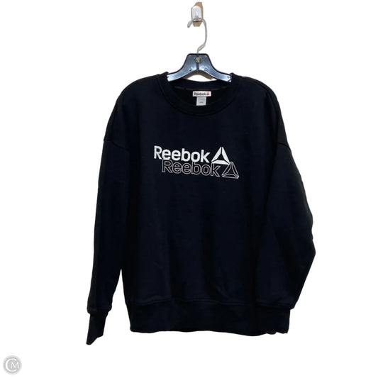 Athletic Sweatshirt Crewneck By Reebok In Black, Size: L