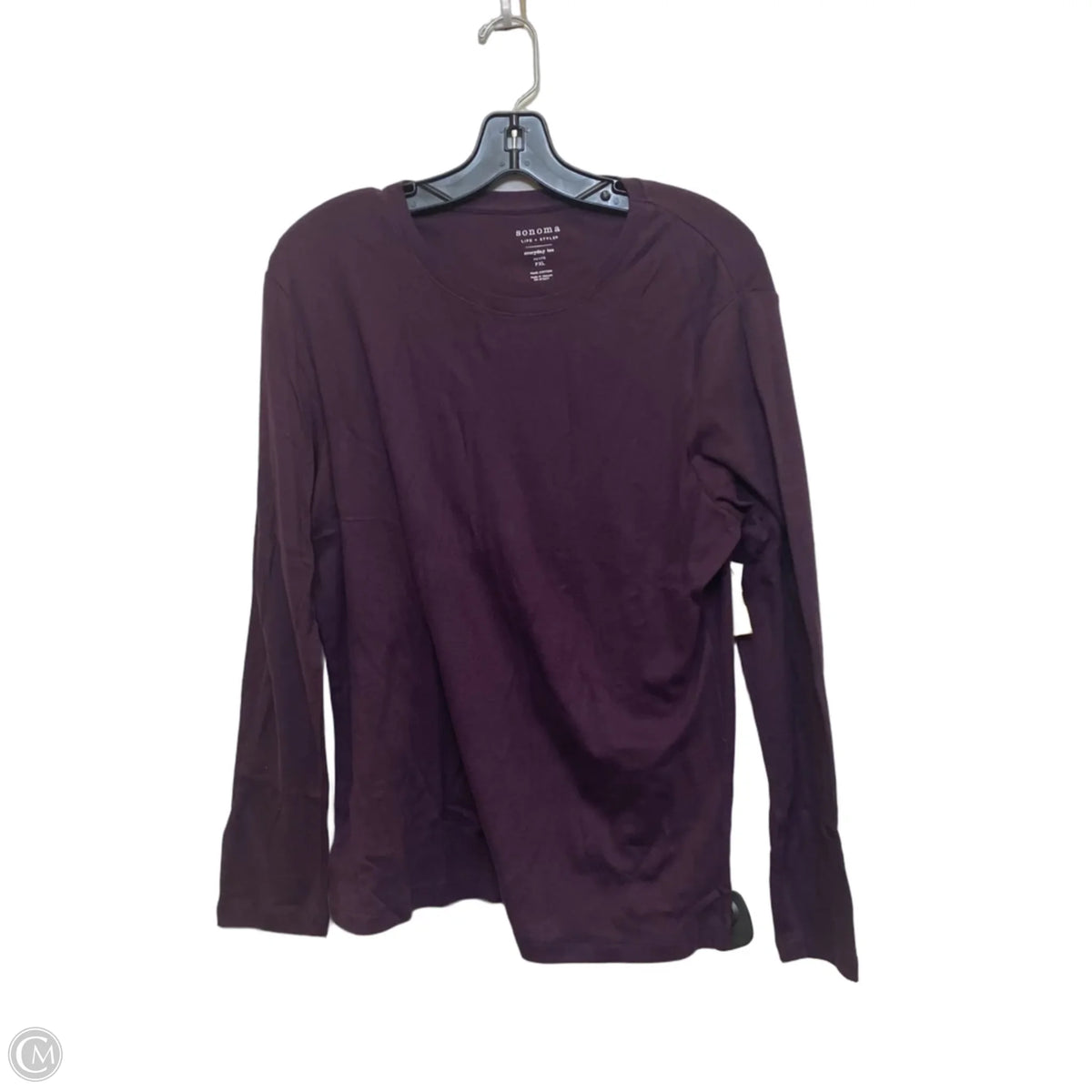 Top Long Sleeve Basic By Sonoma In Purple, Size: Xlp