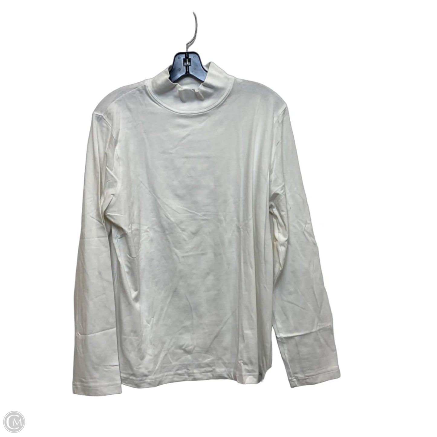 Top Long Sleeve Basic By Croft And Barrow In White, Size: Xl