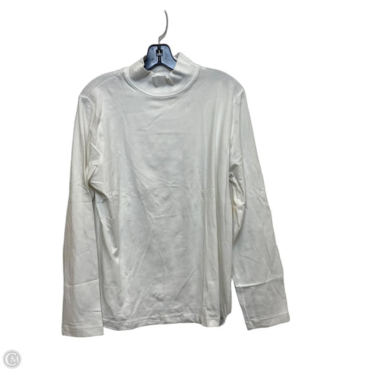Top Long Sleeve Basic By Croft And Barrow In White, Size: Xl
