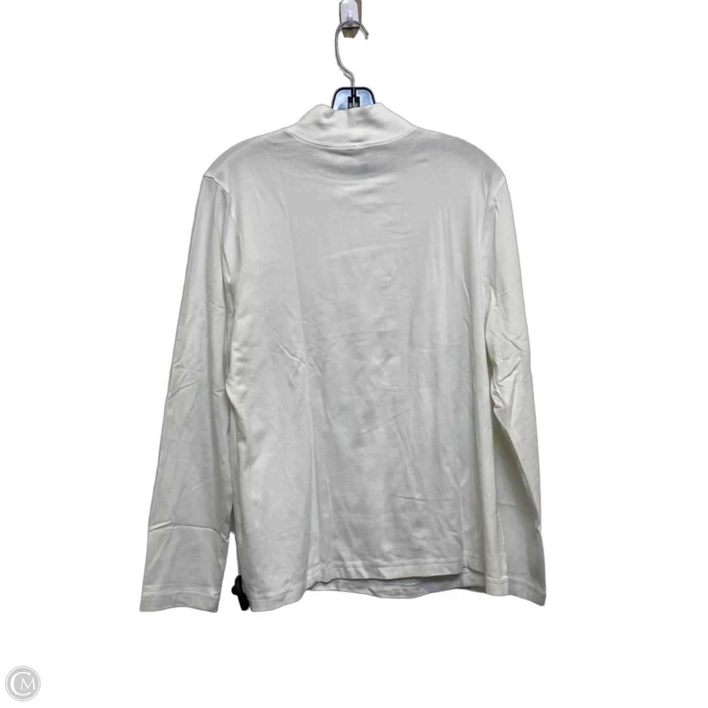 Top Long Sleeve Basic By Croft And Barrow In White, Size: Xl