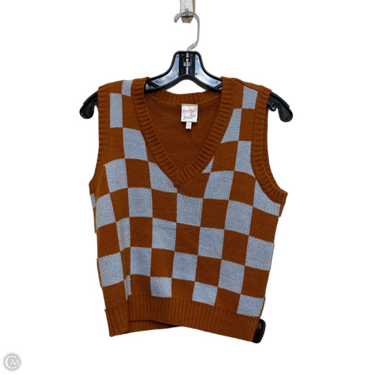 Vest Sweater By Belle Du Jour In Blue & Brown, Size: S