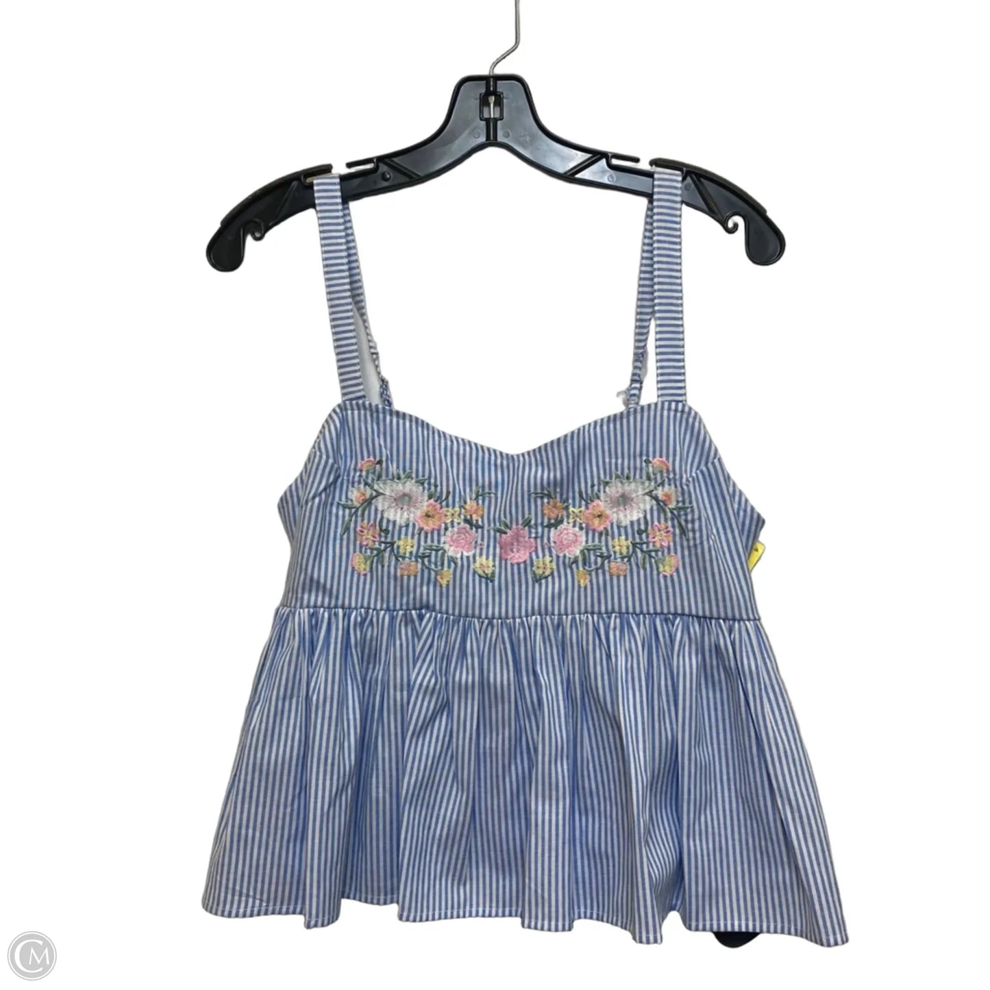 Top Sleeveless By Altard State In Blue & White, Size: M