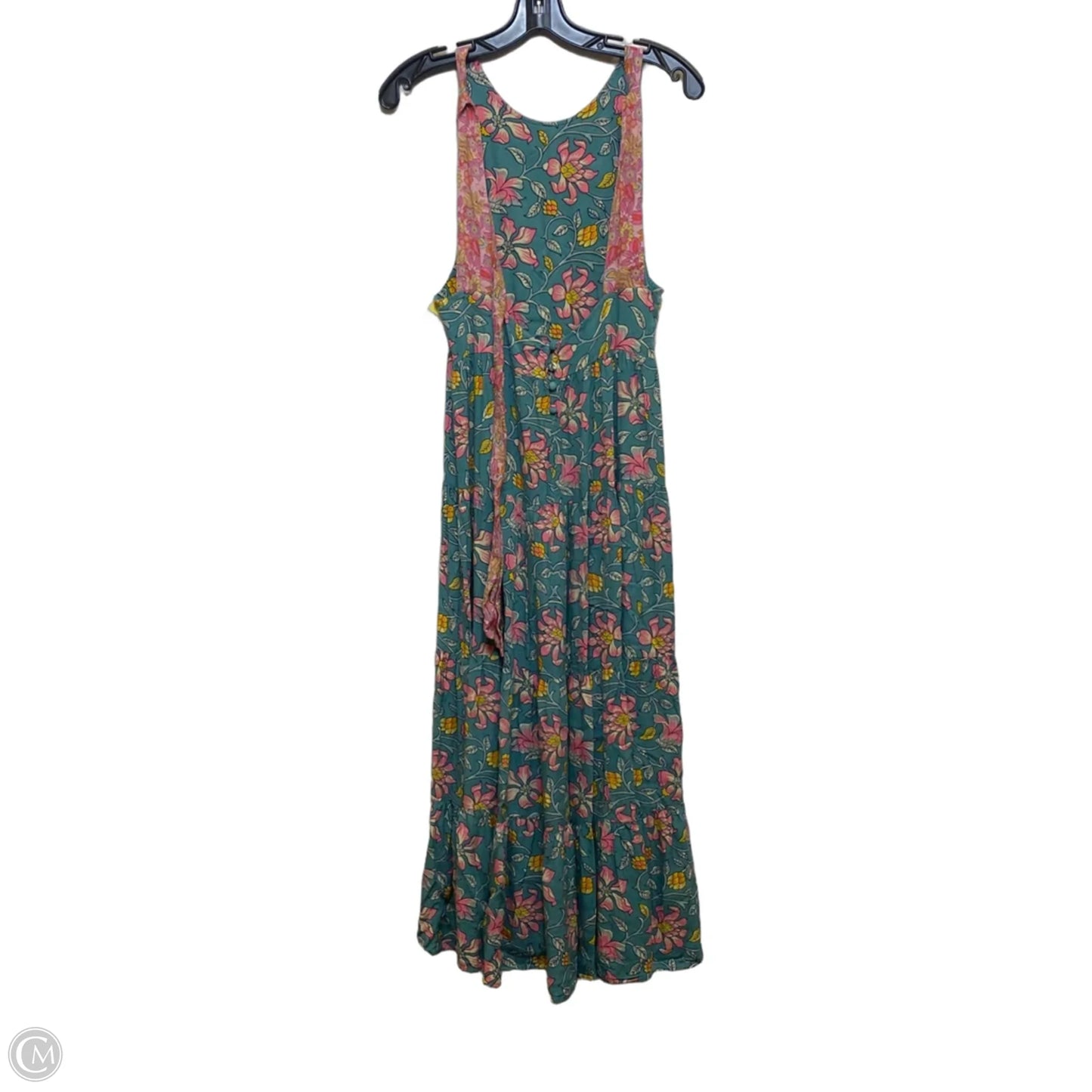 Dress Casual Midi By Natural Life In Green & Pink, Size: M
