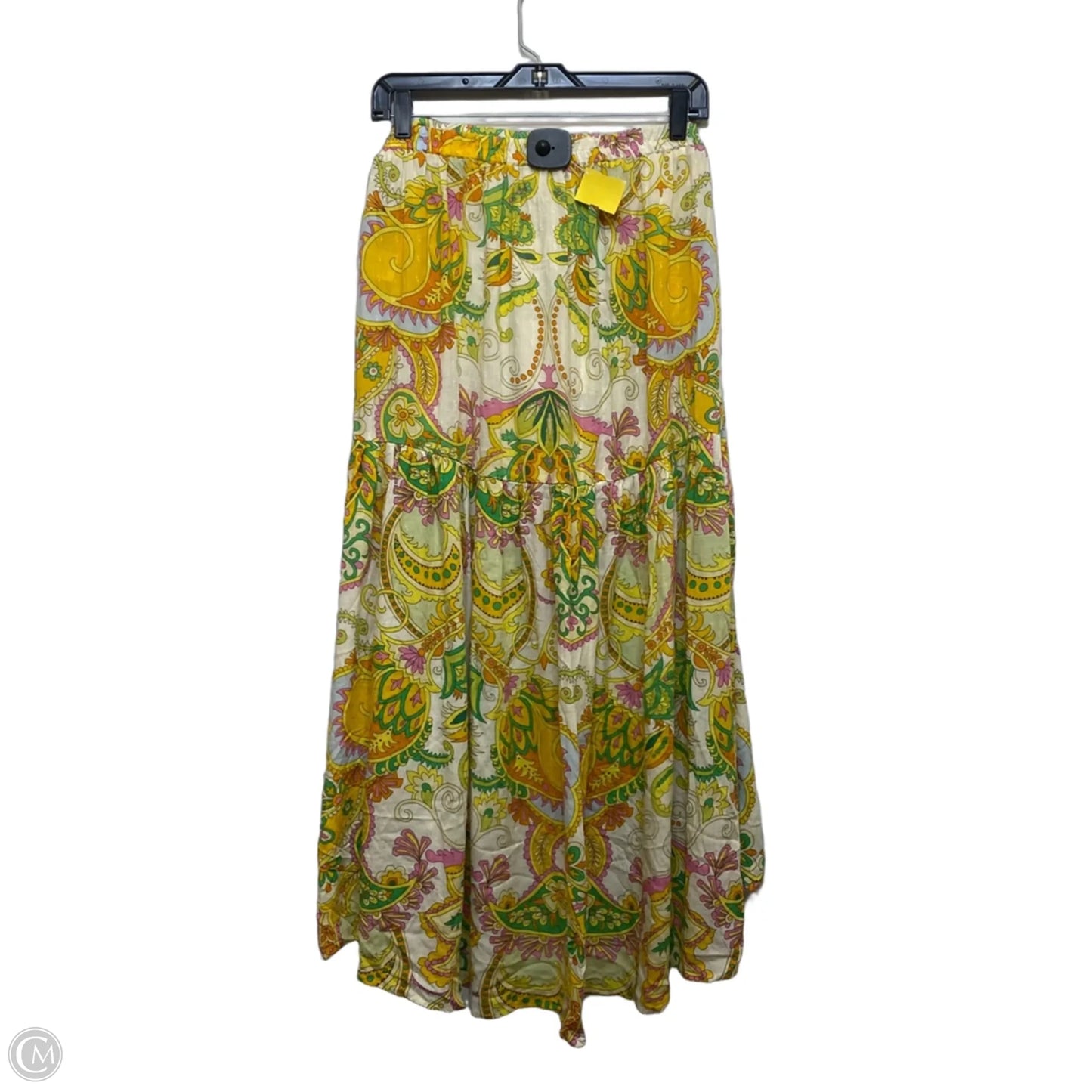 Skirt Maxi By Haute Hippie In Green & Yellow, Size: M