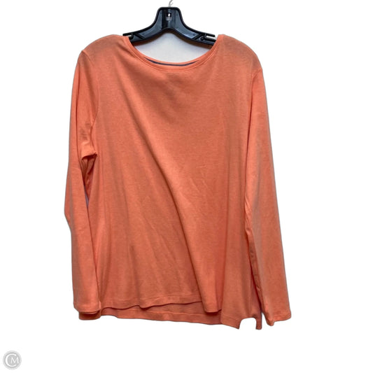Top Long Sleeve Basic By Croft And Barrow In Orange, Size: Xxl