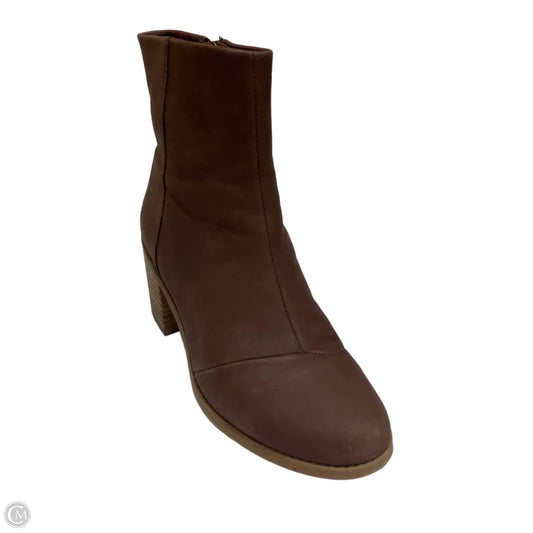 Boots Ankle Heels By Toms In Brown, Size: 7