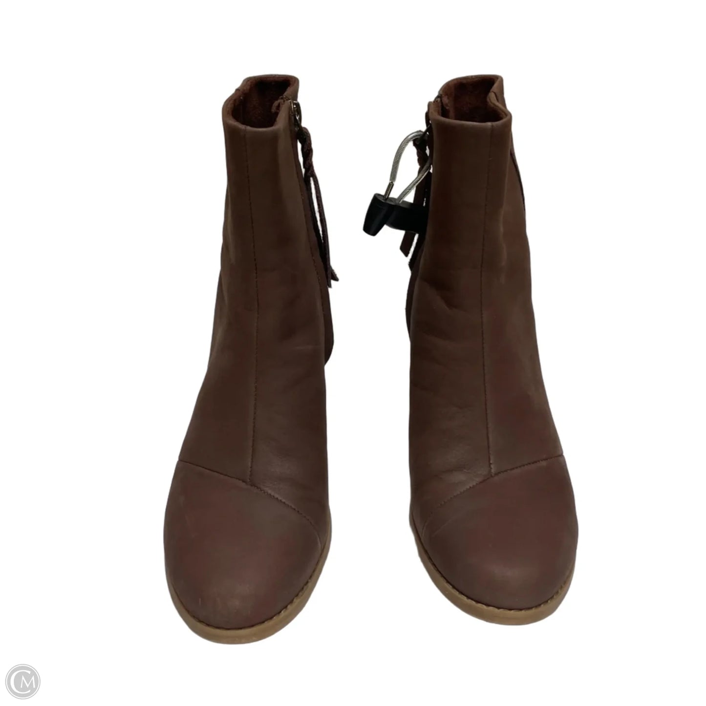 Boots Ankle Heels By Toms In Brown, Size: 7