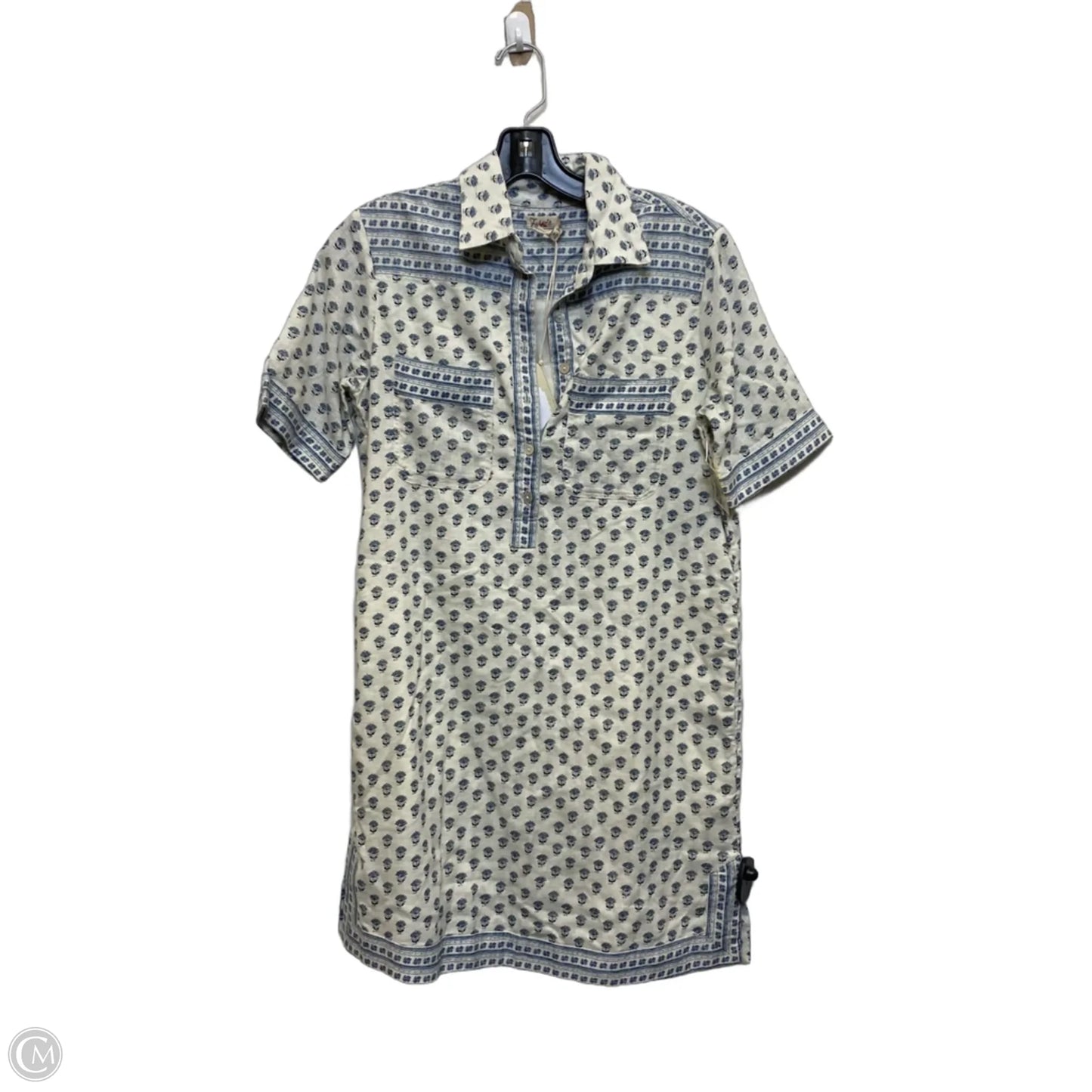 Dress Casual Short By Faherty In Blue & Cream, Size: Xs
