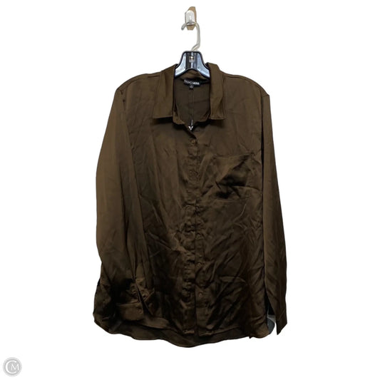 Top Long Sleeve By Fashion Nova In Brown, Size: L