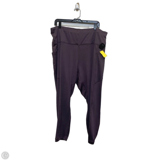 Athletic Leggings By Velocity In Purple, Size: 3x