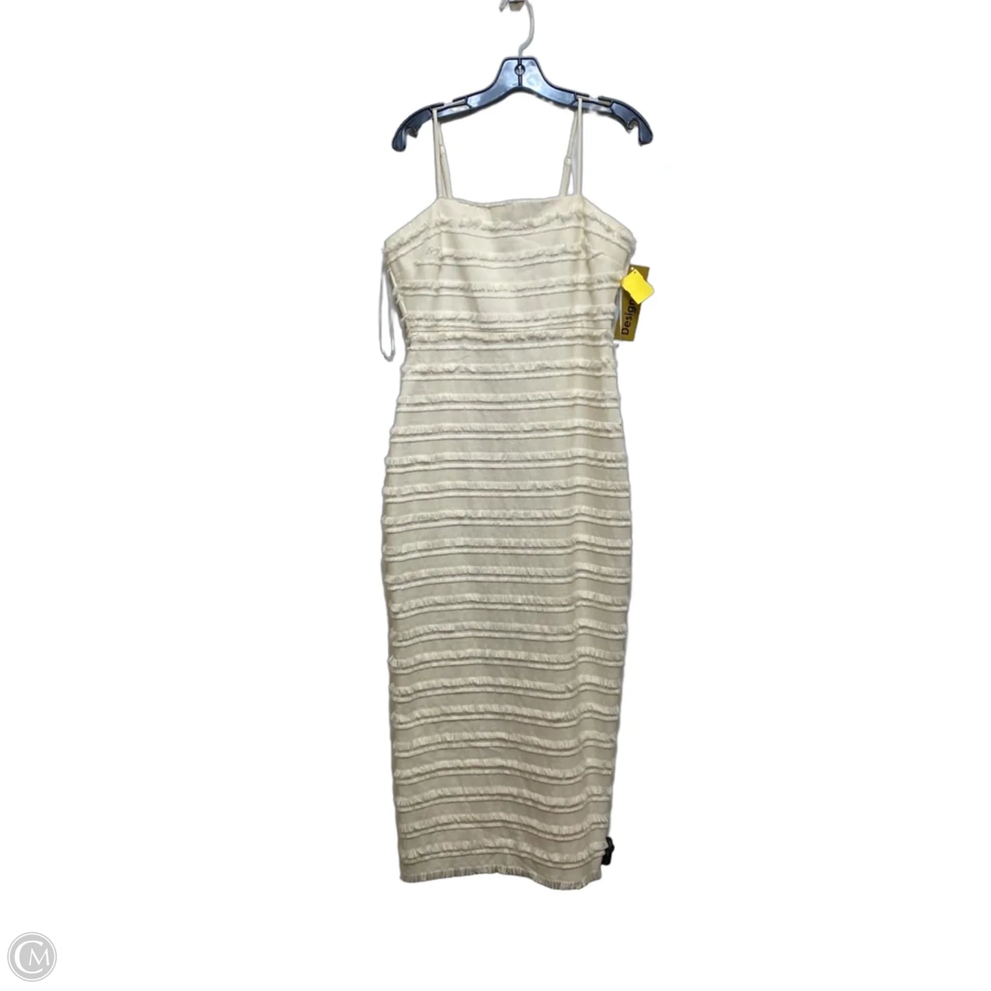 Dress Designer By Badgley Mischka In Cream, Size: S