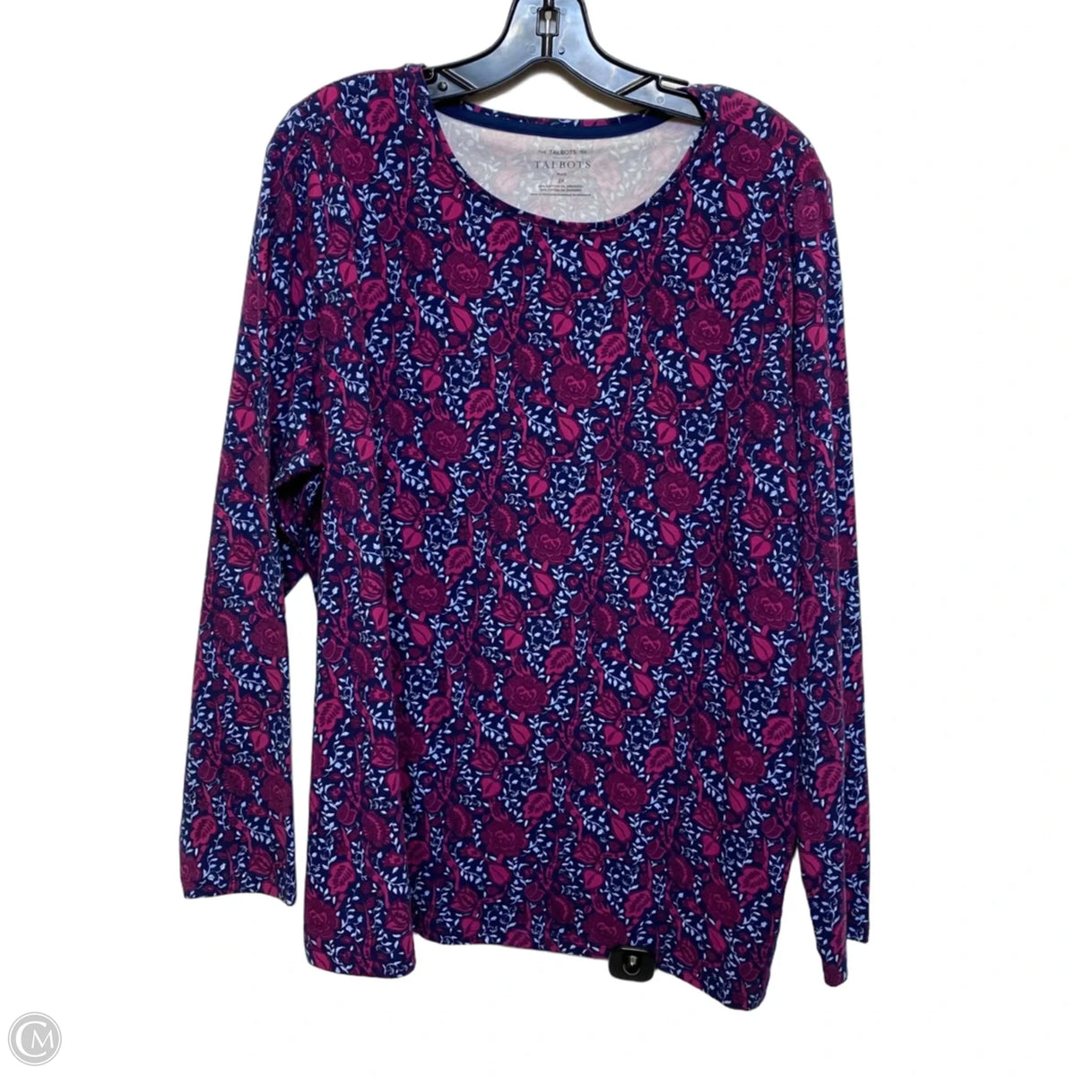 Top Long Sleeve Basic By Talbots In Blue & Purple, Size: 2x