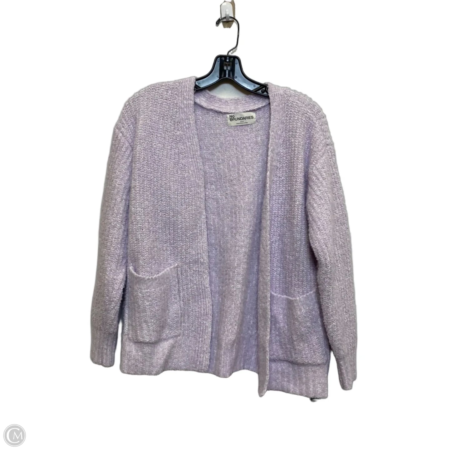 Sweater Cardigan By No Boundaries In Purple, Size: S