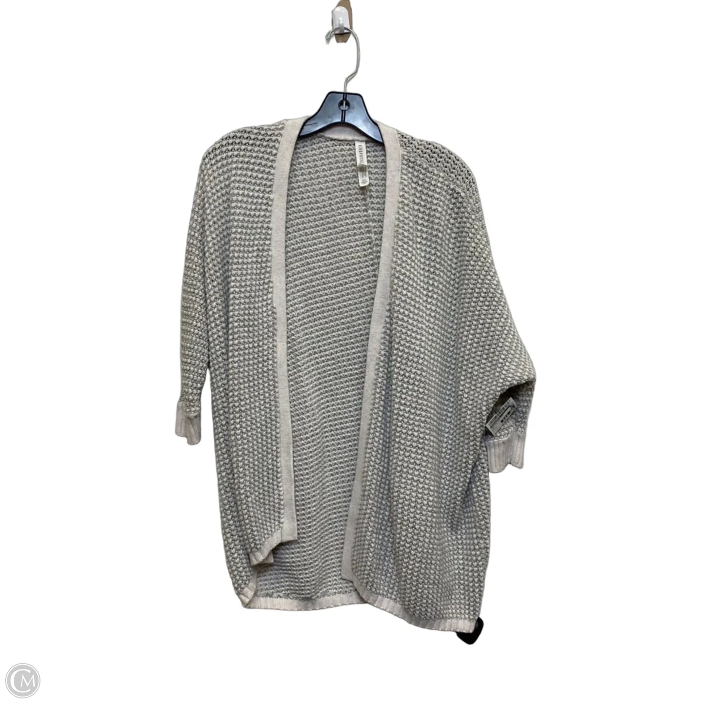 Sweater Cardigan By Aeropostale In Grey & White, Size: S