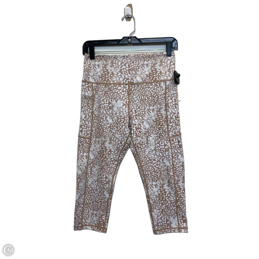 Athletic Leggings Capris By Steppe In Tan & White, Size: M