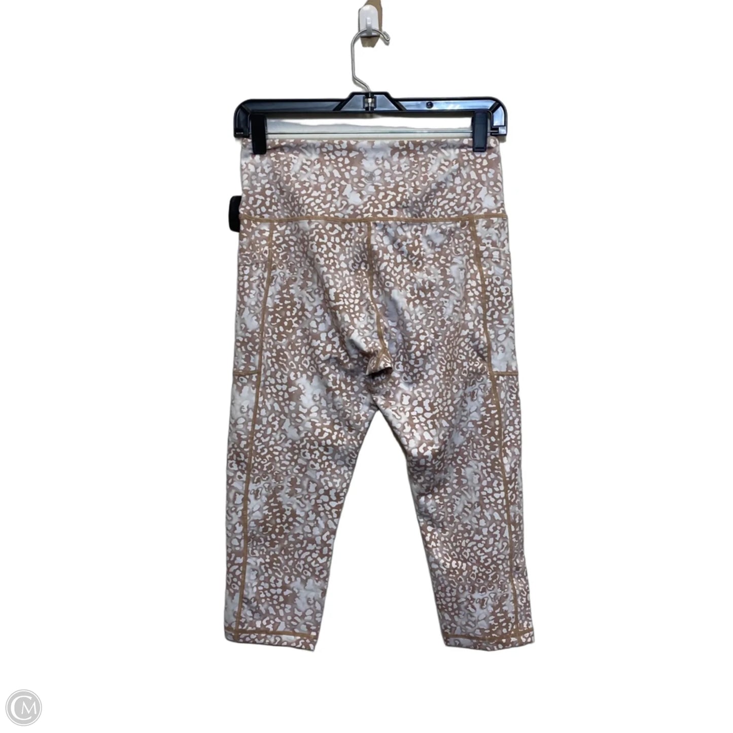 Athletic Leggings Capris By Steppe In Tan & White, Size: M