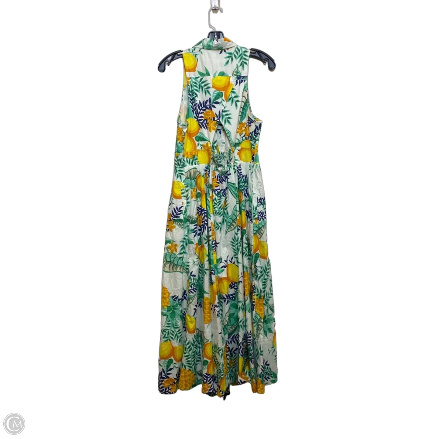 Dress Casual Maxi By Maeve In Green & Yellow, Size: S